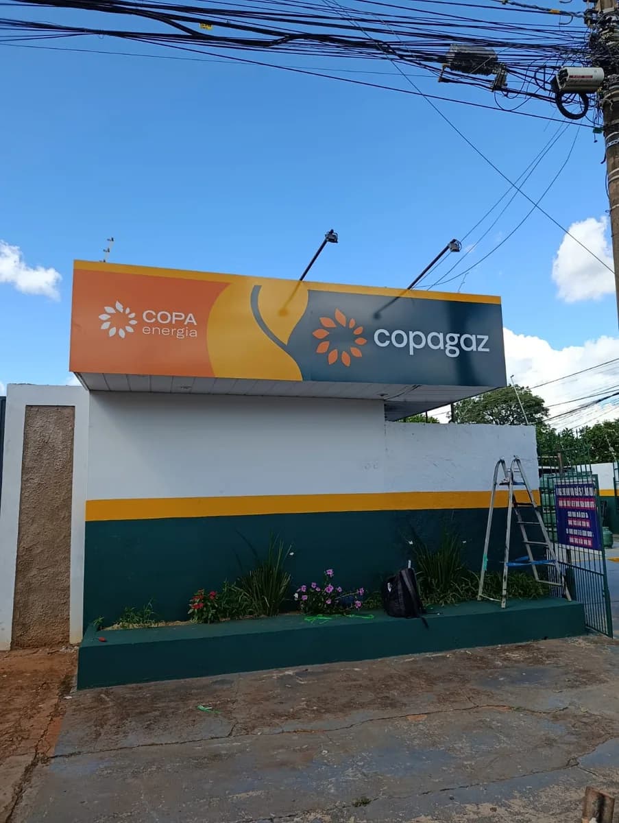 Fachada de ponto de venda Copagaz finalizada